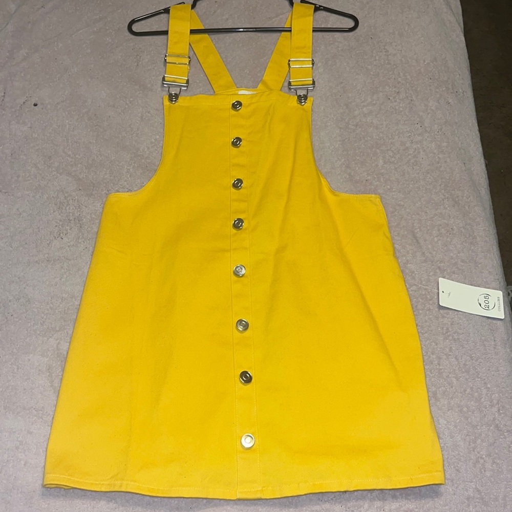 Yellow skirt overalls 205 collins